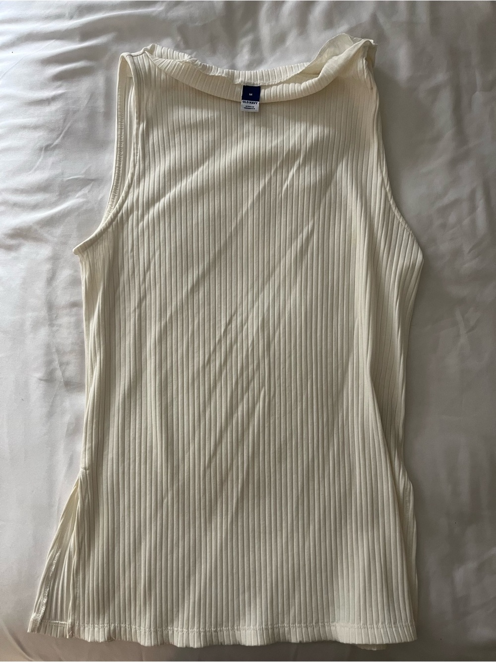 Old Navy Sleeveless Ribbed Tank Top - Cream